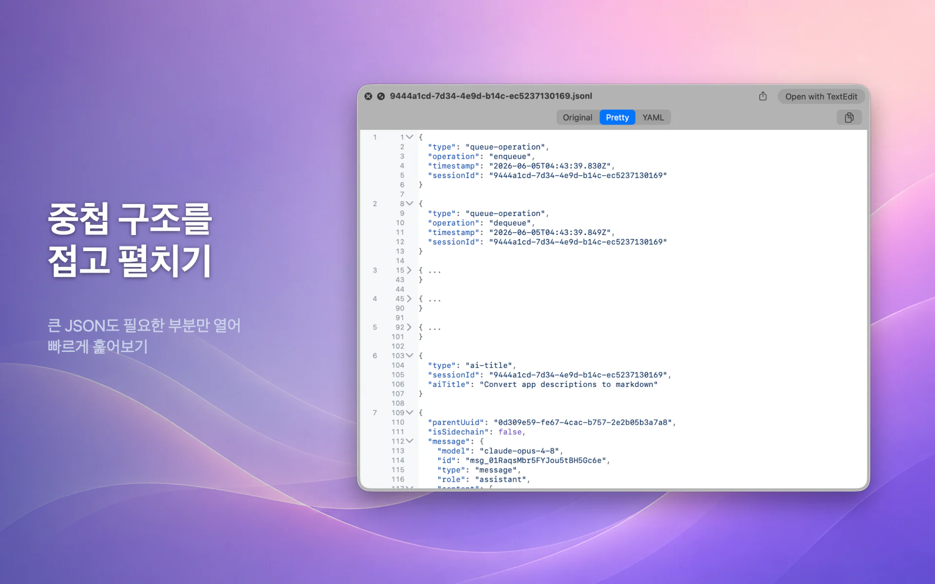 QLook JSON — Mac 4