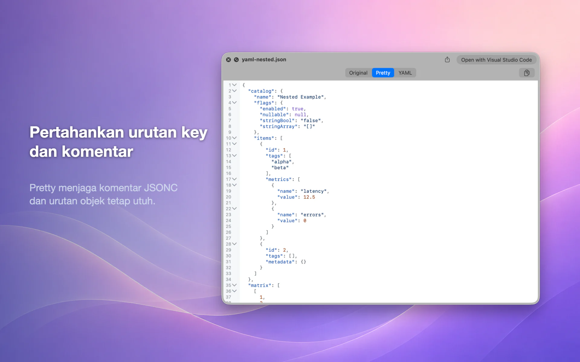 QLook JSON — Mac 7