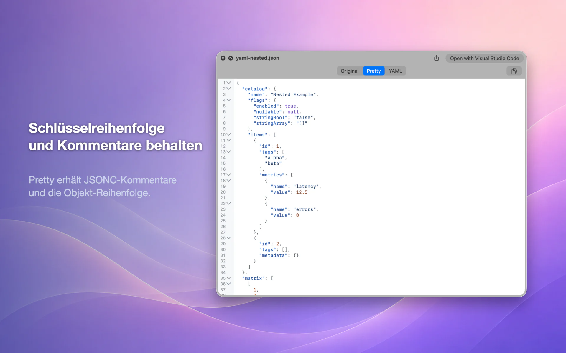 QLook JSON — Mac 7