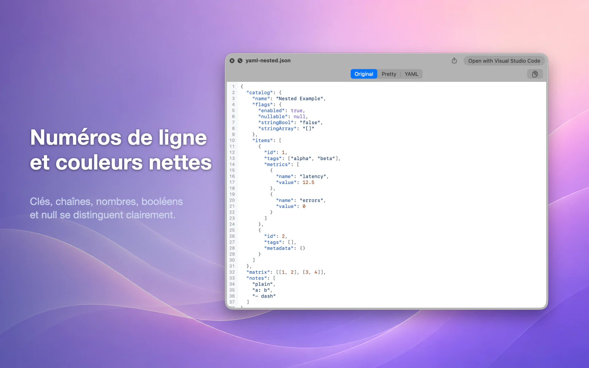 QLook JSON — Mac 8